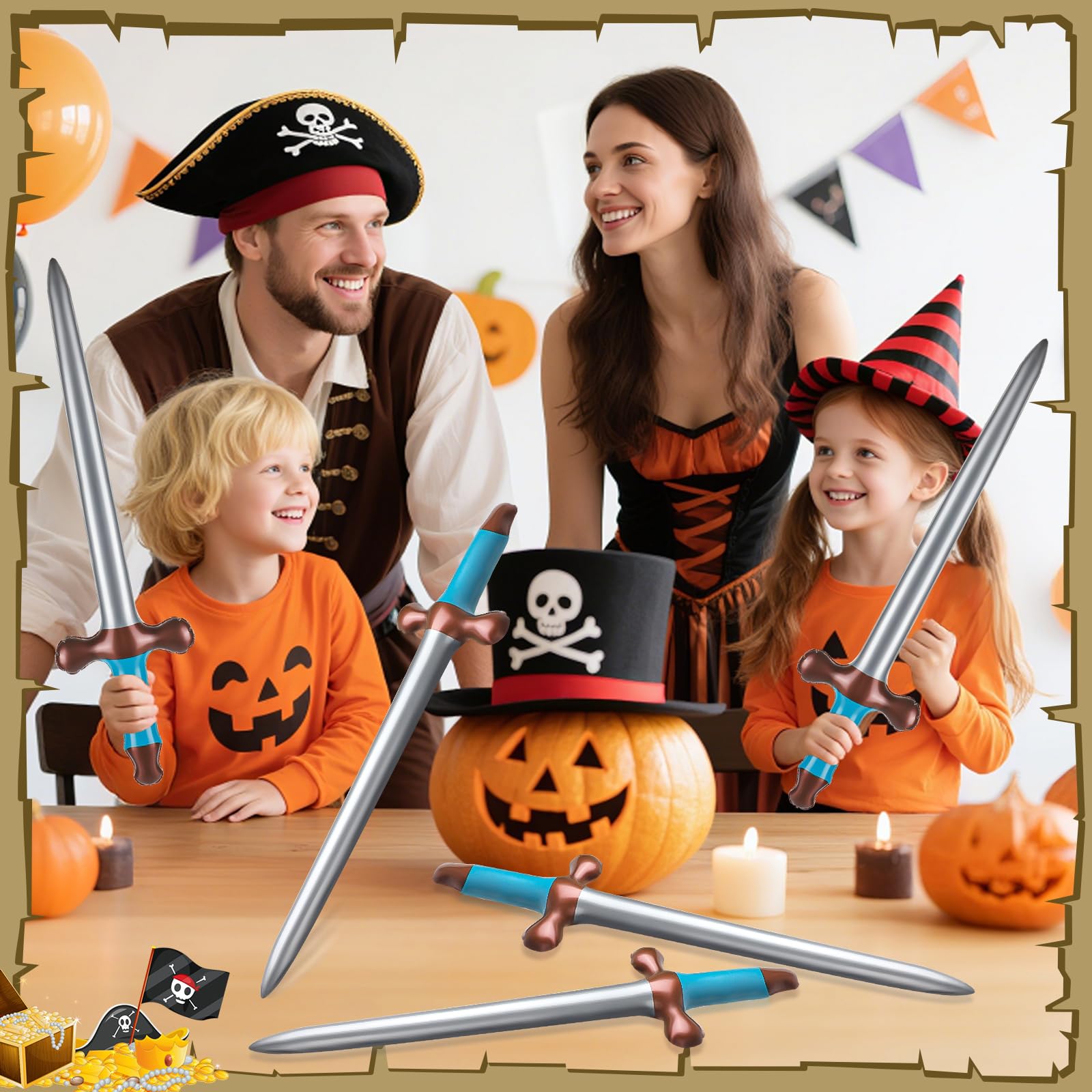 ALDMIO PVC pirate swords deliver durable kid-safe pool fun.