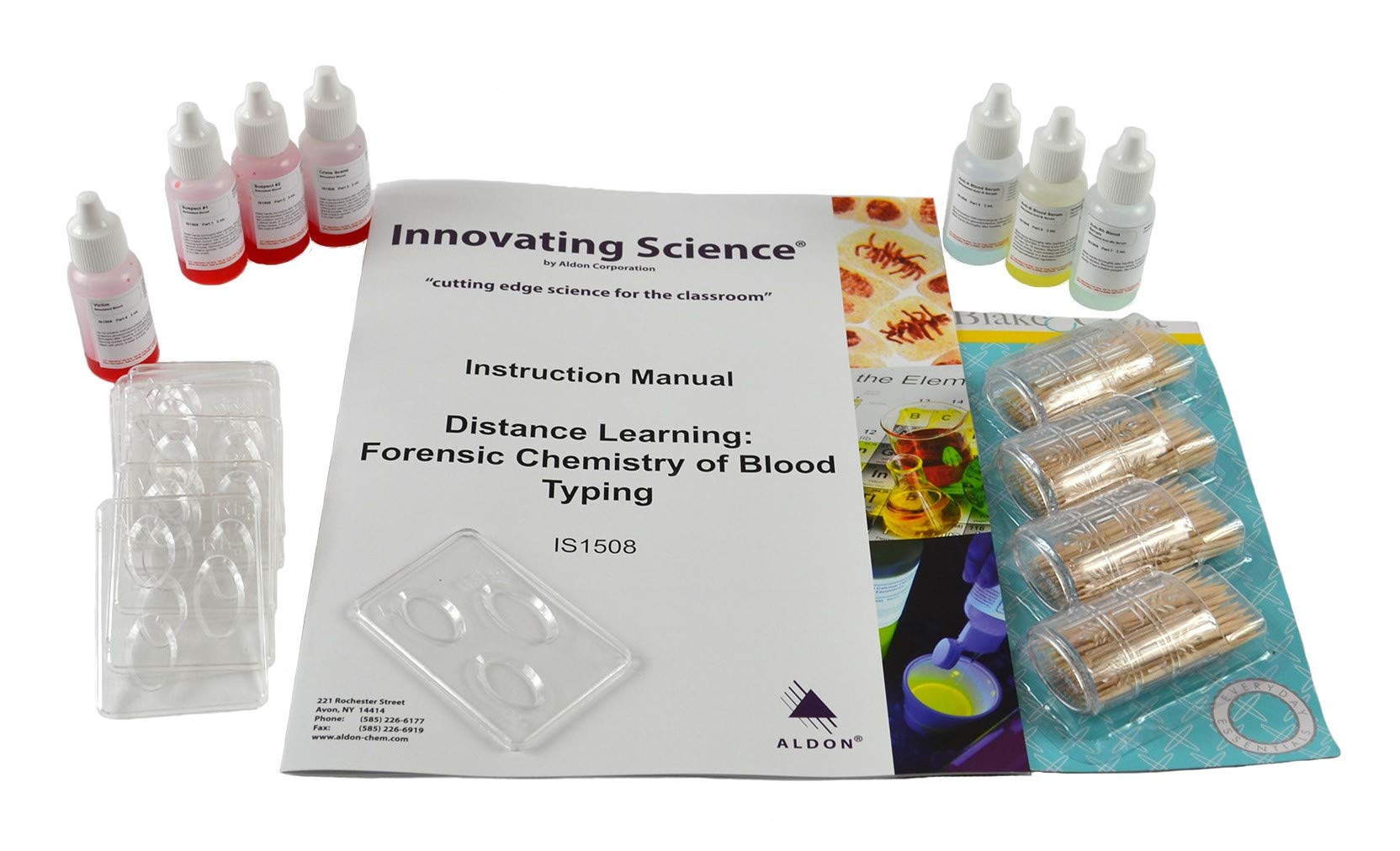 ALDON forensic blood typing kit victim sample for ABO testing in class