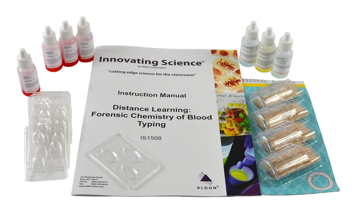 ALDON forensic blood typing kit victim sample for ABO testing in class
