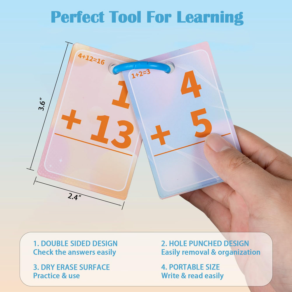 Alened durable flash cards with thick paper for long-lasting learning.