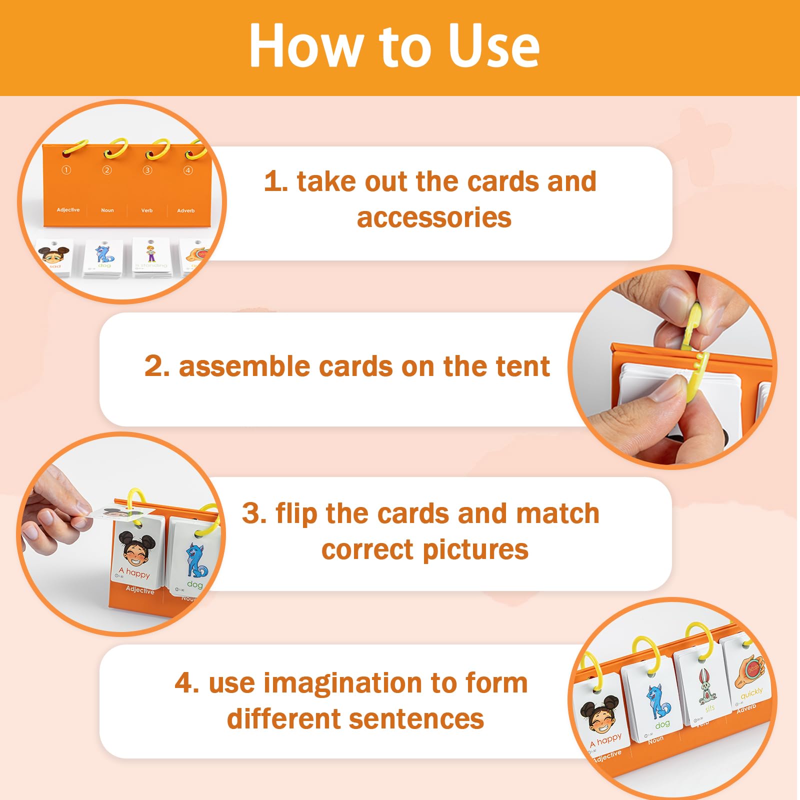 Alened Phonics flash cards are ring-removable for flexible sequencing and focused activities.