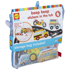 ALEX Toys Bath Beep Beep Stickers road in tub with colorful foam vehicles for bath play