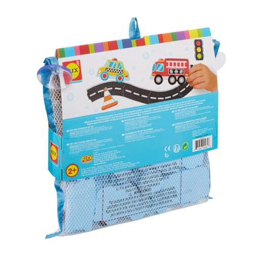 ALEX Toys Bath Beep Beep Stickers vehicles closeup showing soft foam that clings to wet walls