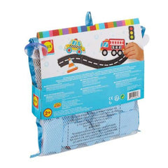 ALEX Toys Bath Beep Beep Stickers vehicles closeup showing soft foam that clings to wet walls