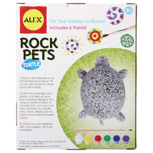 Weatherproof paints let the turtle rock pet endure outdoor display