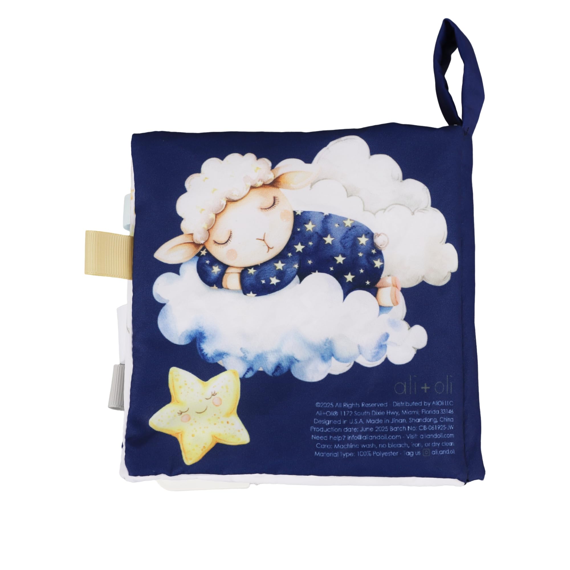 Ali+Oli Baby Book lightweight design supports tummy time and travel.