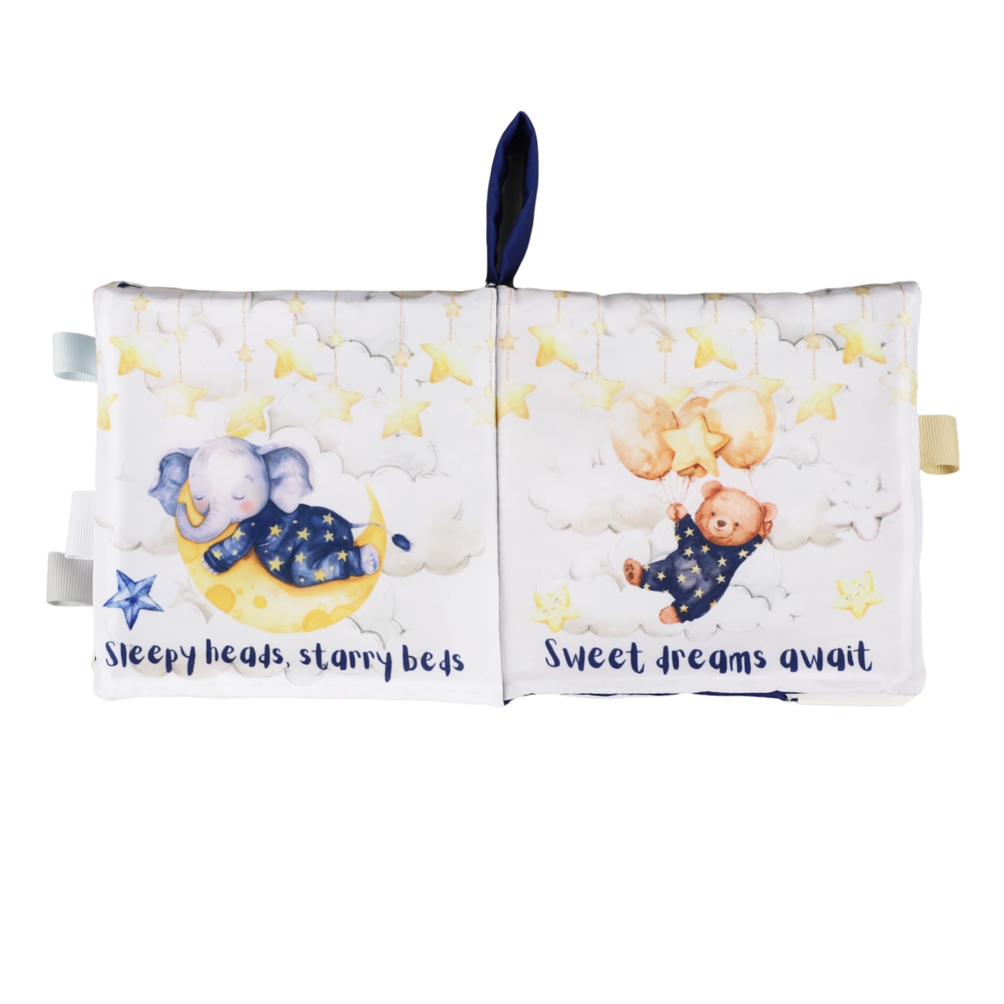 Ali+Oli Baby Book washable fabric offers easy cleanup after playtime.