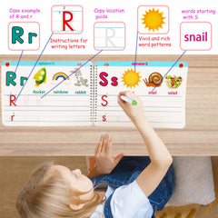 ALIANFLY tracing guide with letters and numbers to boost fine motor skills