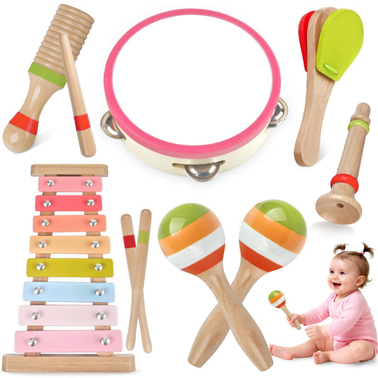Aliex baby Montessori instruments pink xylophone for toddlers developing rhythm