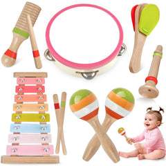 Aliex baby Montessori instruments pink xylophone for toddlers developing rhythm