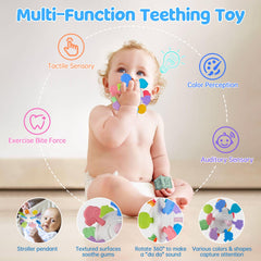 Aliex sensory teether with gnaw points for soothing and tactile exploration.