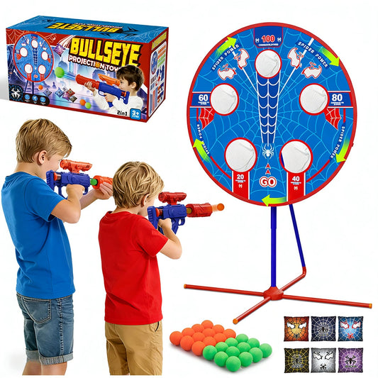 Aliex Spider Upgraded rotating target spins, helping kids aim with better hand-eye coordination.