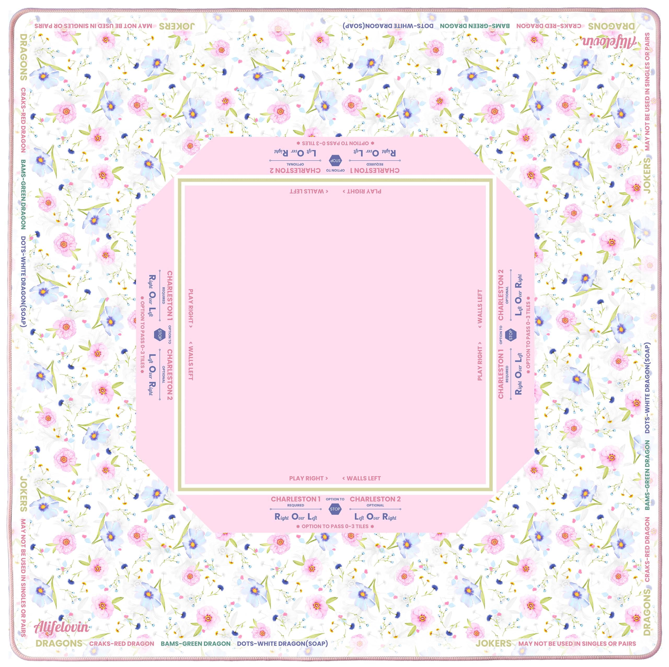 Alifelovin Mahjong Mat with noise-reducing bottom for quieter play.