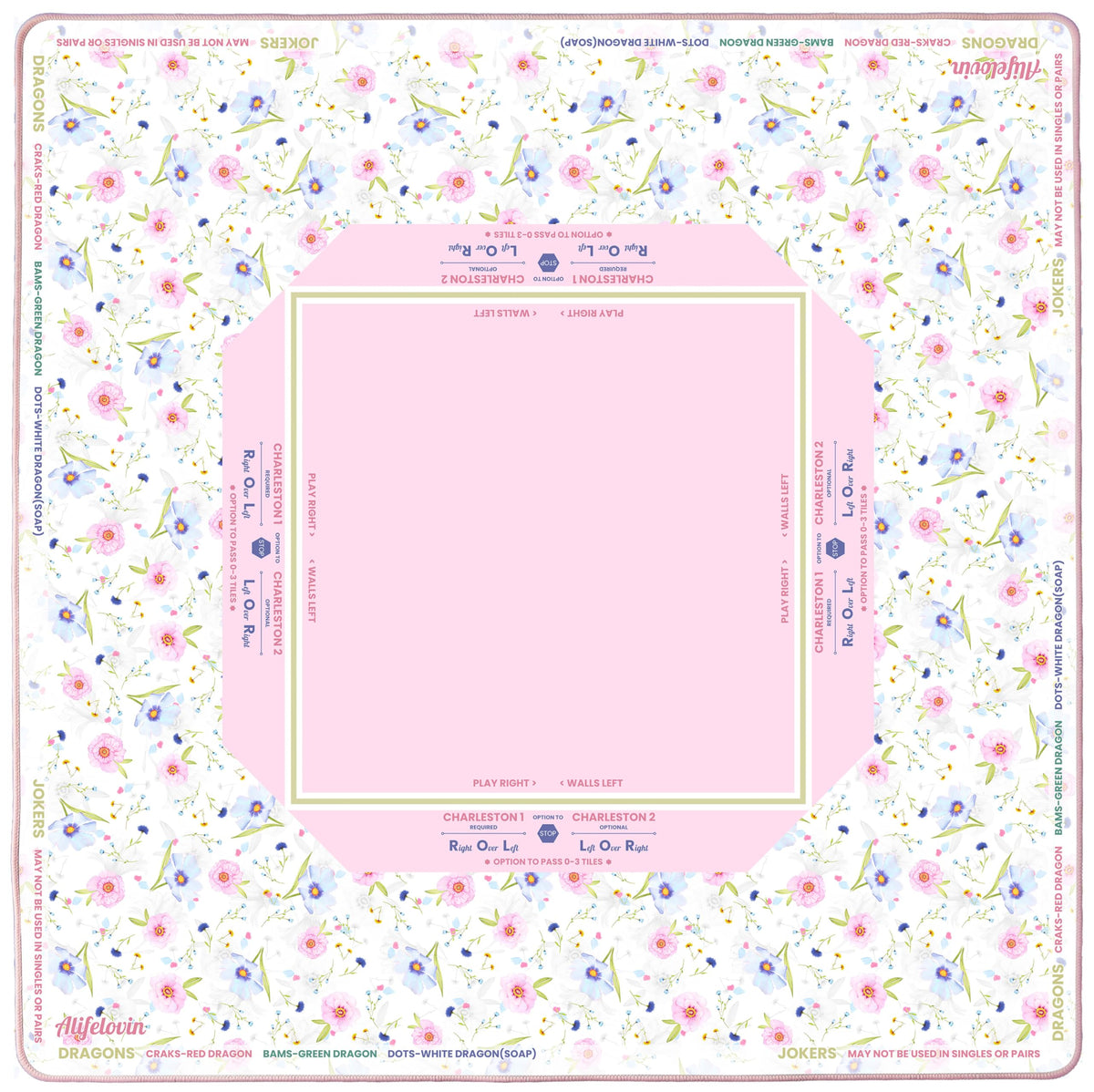 Alifelovin Mahjong Mat with noise-reducing bottom for quieter play.