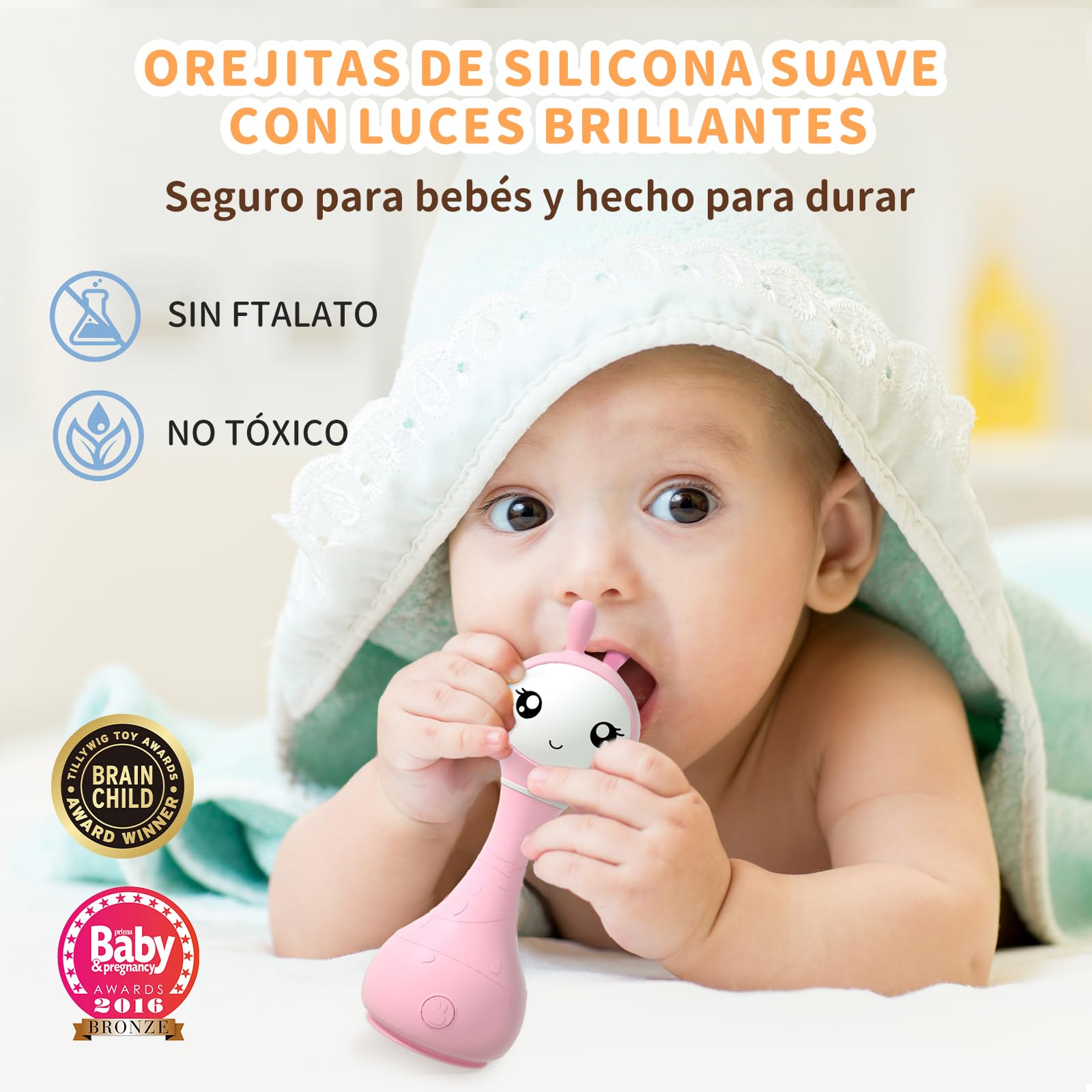 alilo baby musical rattle with 66 sounds promotes varied auditory exploration