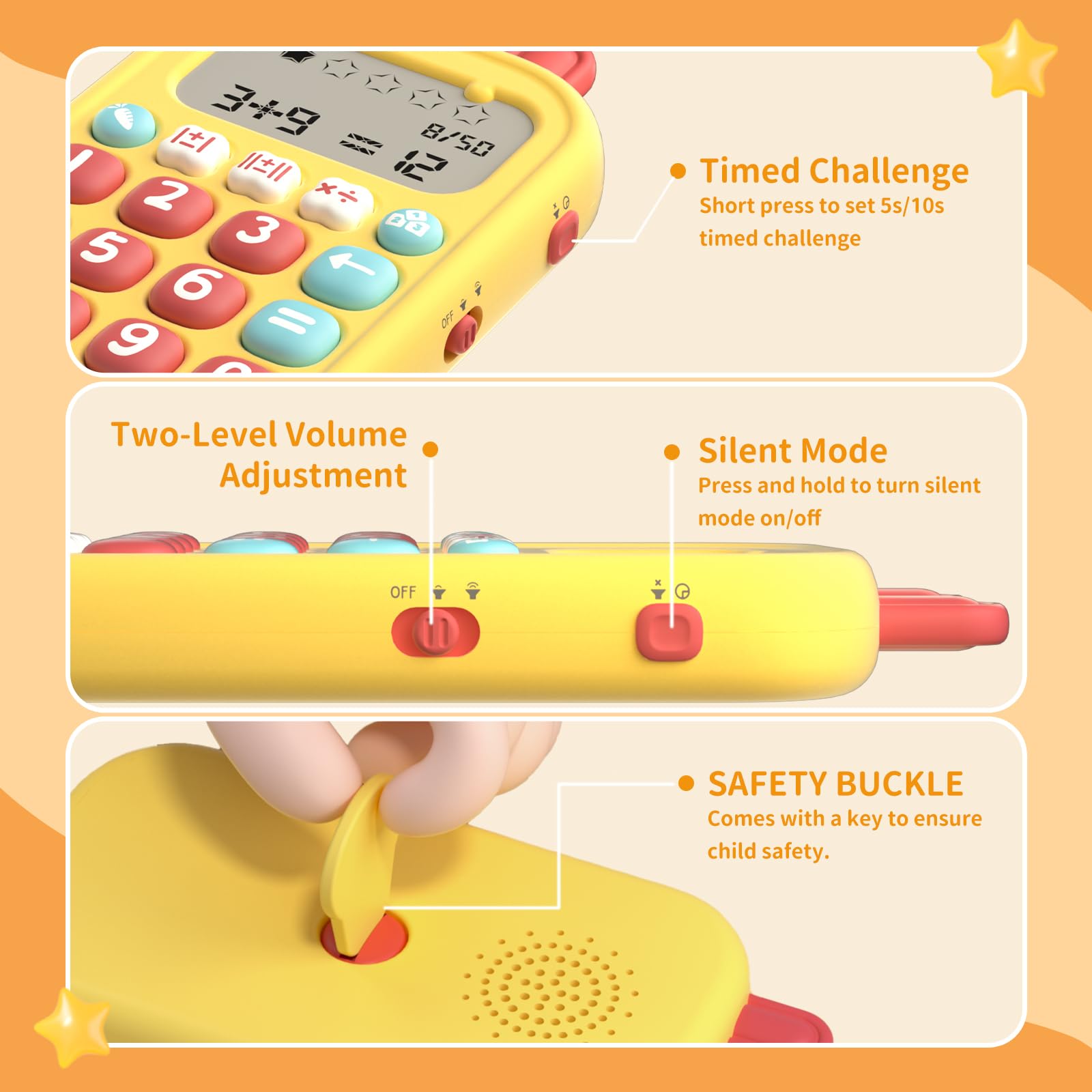 alilo Math Games battery compartment with lock for safe use.