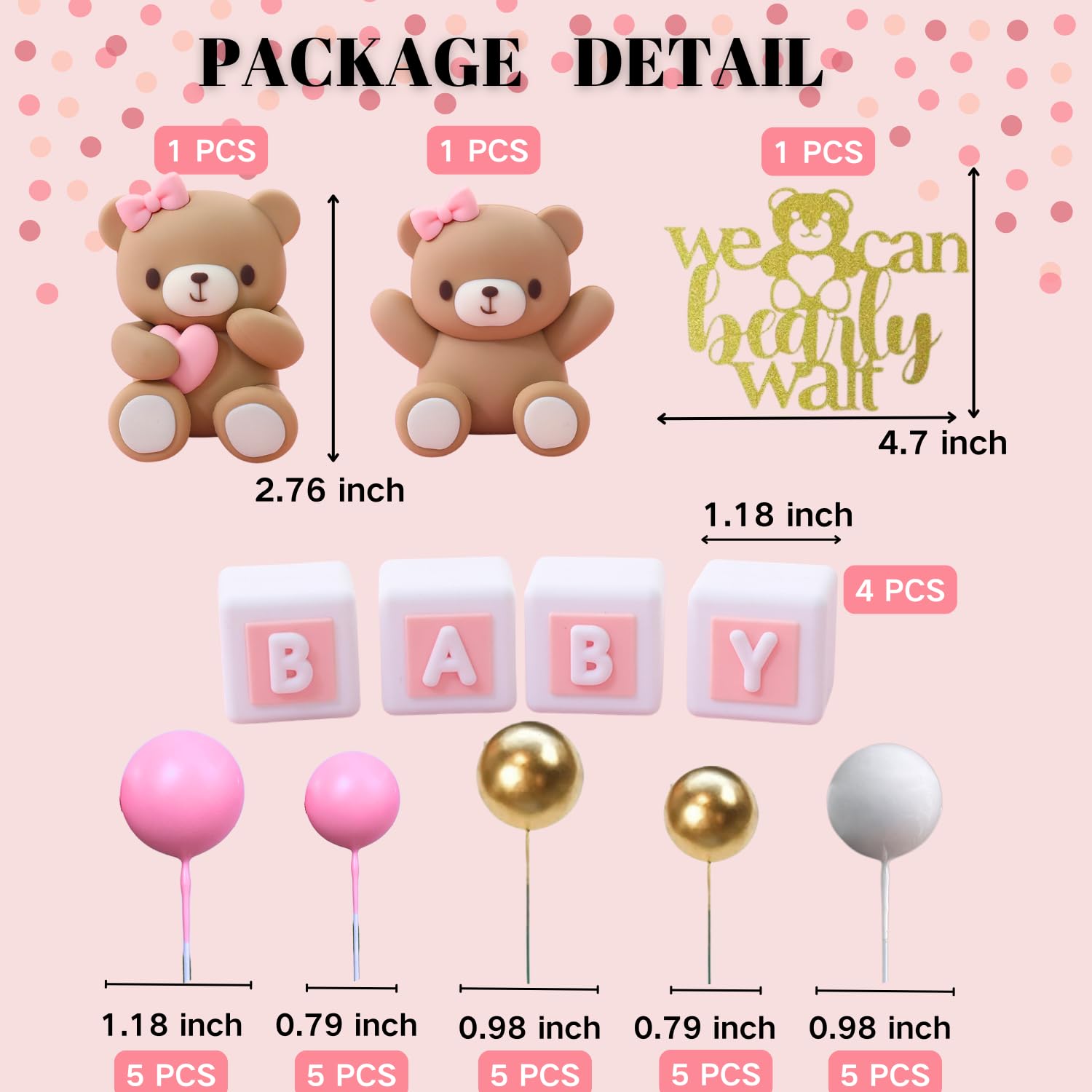 ALISSAR baby shower dessert table decor enhances theme with cohesive bear accents