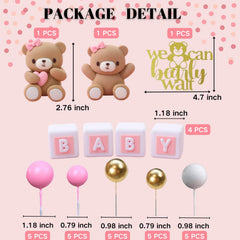 ALISSAR baby shower dessert table decor enhances theme with cohesive bear accents