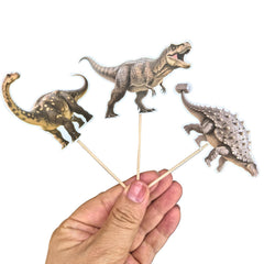 ALISSAR dino themed toppers create a fun Jurassic mood.