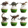 ALISSAR 36-piece dinosaur cupcake toppers for easy dessert decoration.