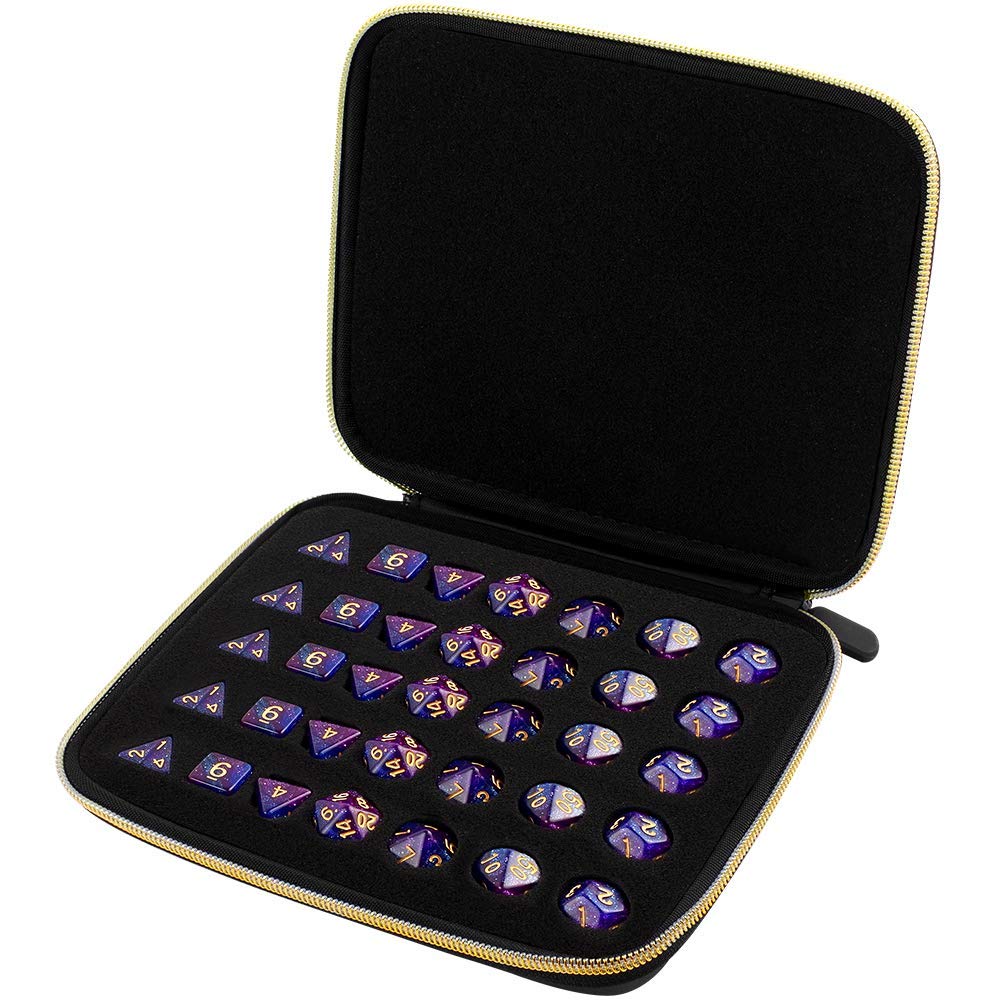 ALKOO dice storage case with foam insert protecting dice during travel