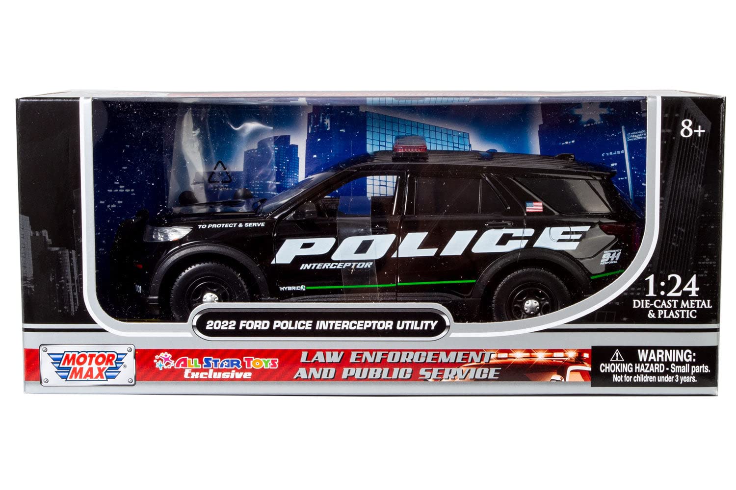 All Star Toys Explorer Police Interceptor diecast rubber tires add authentic texture