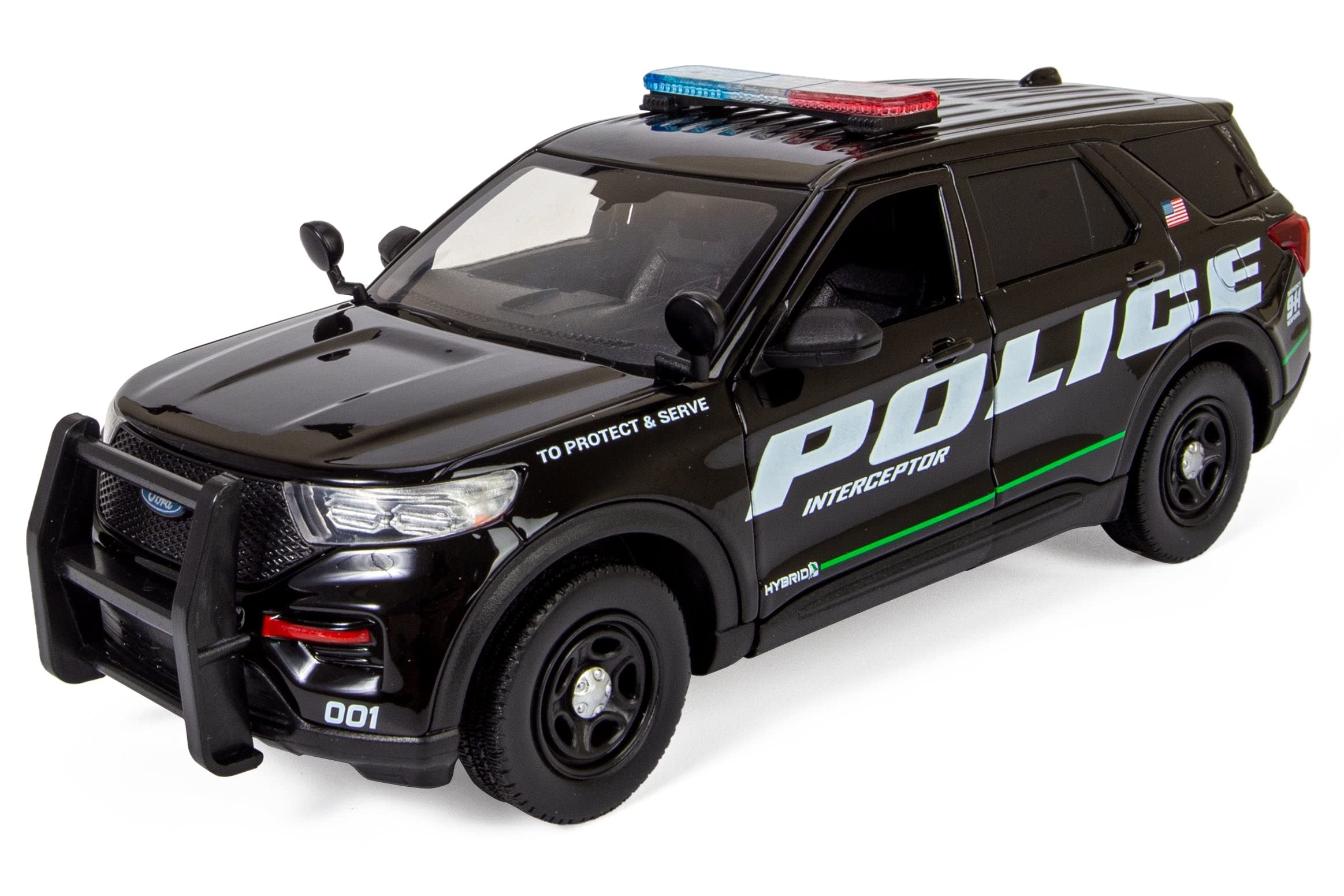 All Star Toys Explorer Police Interceptor diecast side view reveals precise silhouette for shelves