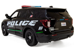 All Star Toys Explorer Police Interceptor diecast top view emphasizes scale accuracy