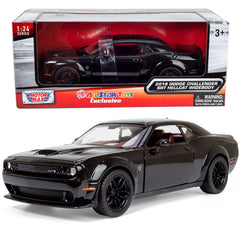 All Star Toys Challenger SRT Hellcat Widebody in black for display and collection.