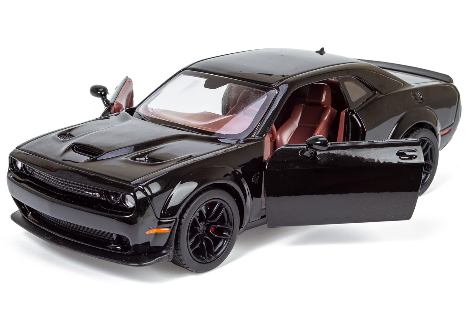 All Star Toys Challenger SRT Hellcat Widebody open doors reveal interior realism.
