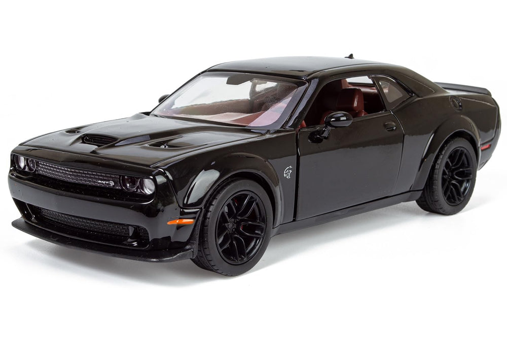 All Star Toys Challenger SRT Hellcat Widebody with red interior, eye catching display.
