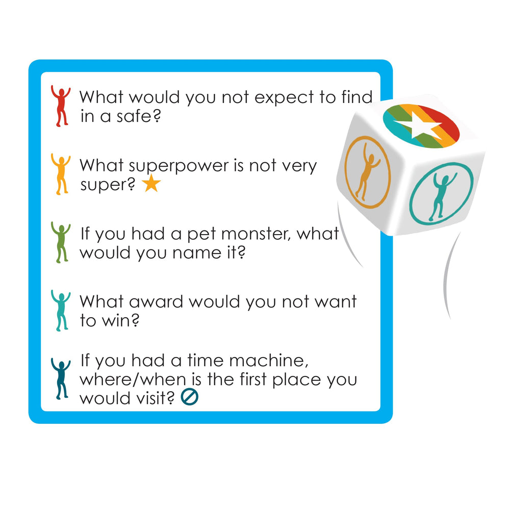 All Things Equal Loaded Questions board and cards set up for quick play.