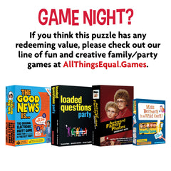 All Things Equal Loaded Questions compact storage keeps game night organized.