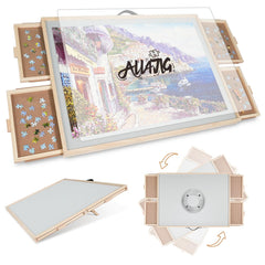 ALL4JIG puzzle table cover view showing smooth warp resistant surface for large puzzles.