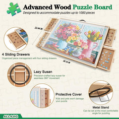 ALL4JIG 360-degree tilt and rotate puzzle table enabling easy access