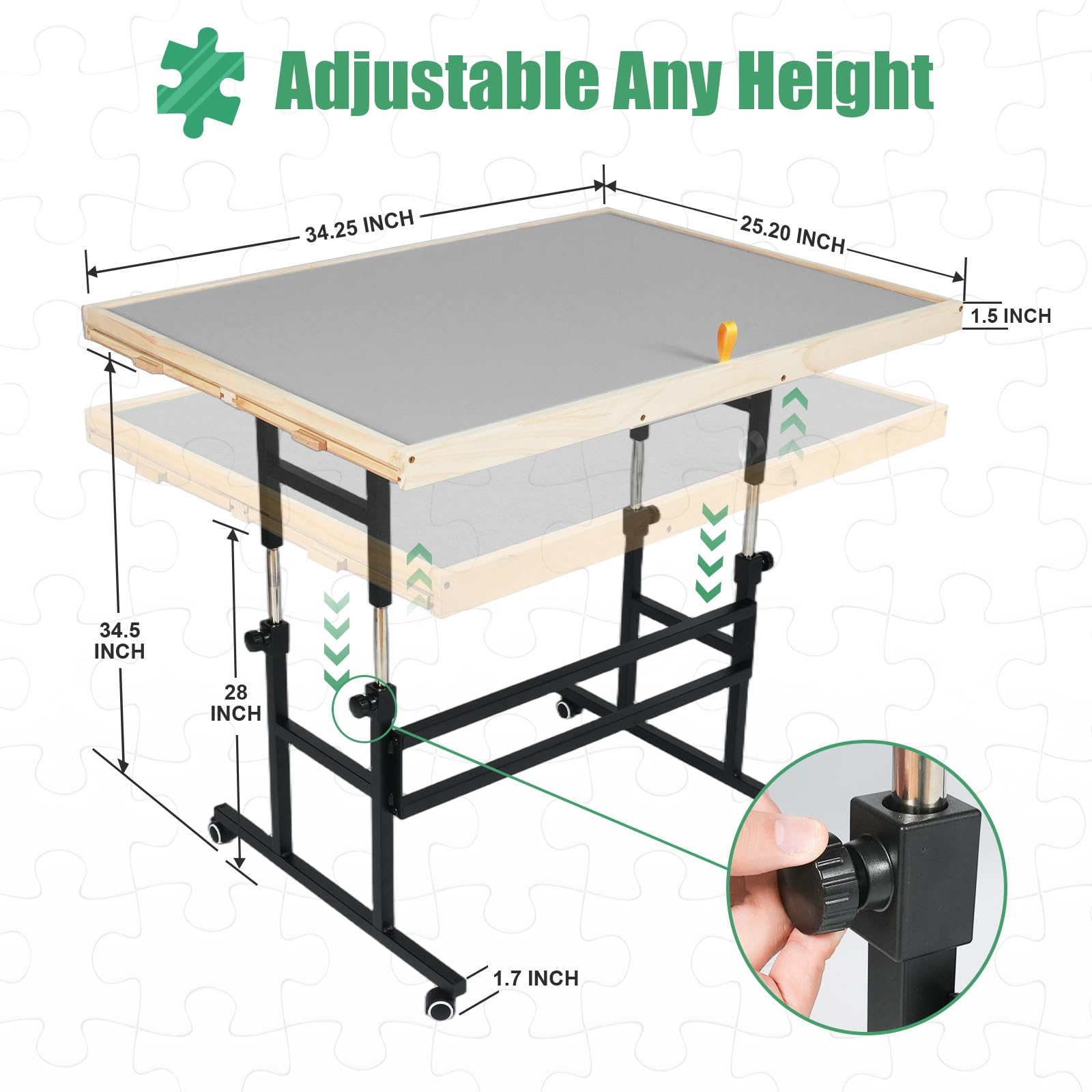 ALL4JIG 4-drawer unit with cover keeps pieces organized and protected