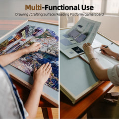 ALL4JIG portable handle makes relocation simple after puzzling.