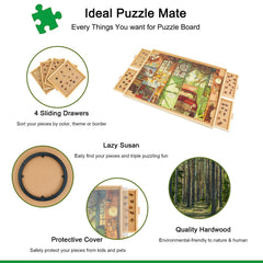 ALL4JIG portable puzzle table storage makes quick cleanup simple.
