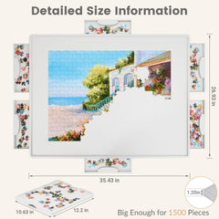 ALL4JIG board six drawers for organized puzzle pieces during play