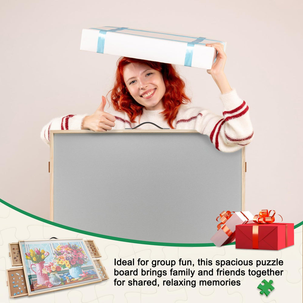 ALL4JIG puzzle board sturdy handle enables simple relocation
