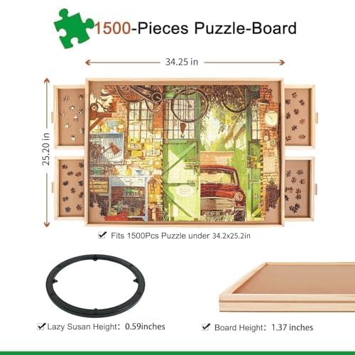 ALL4JIG puzzle table cover protects your puzzle during breaks.