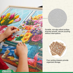 ALL4JIG under-bed storage-ready puzzle board for compact spaces