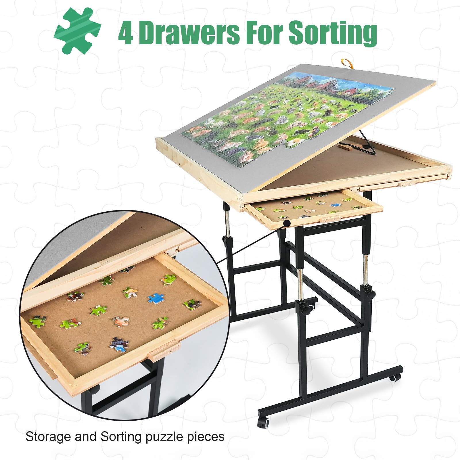 ALL4JIG universal casters allow easy movement and secure positioning