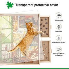 ALL4JIG wood puzzle surface provides a sturdy, flat solving space.