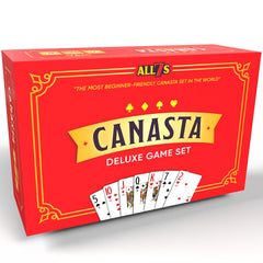 All7s Deluxe Canasta decks large-print for easier reading during games.