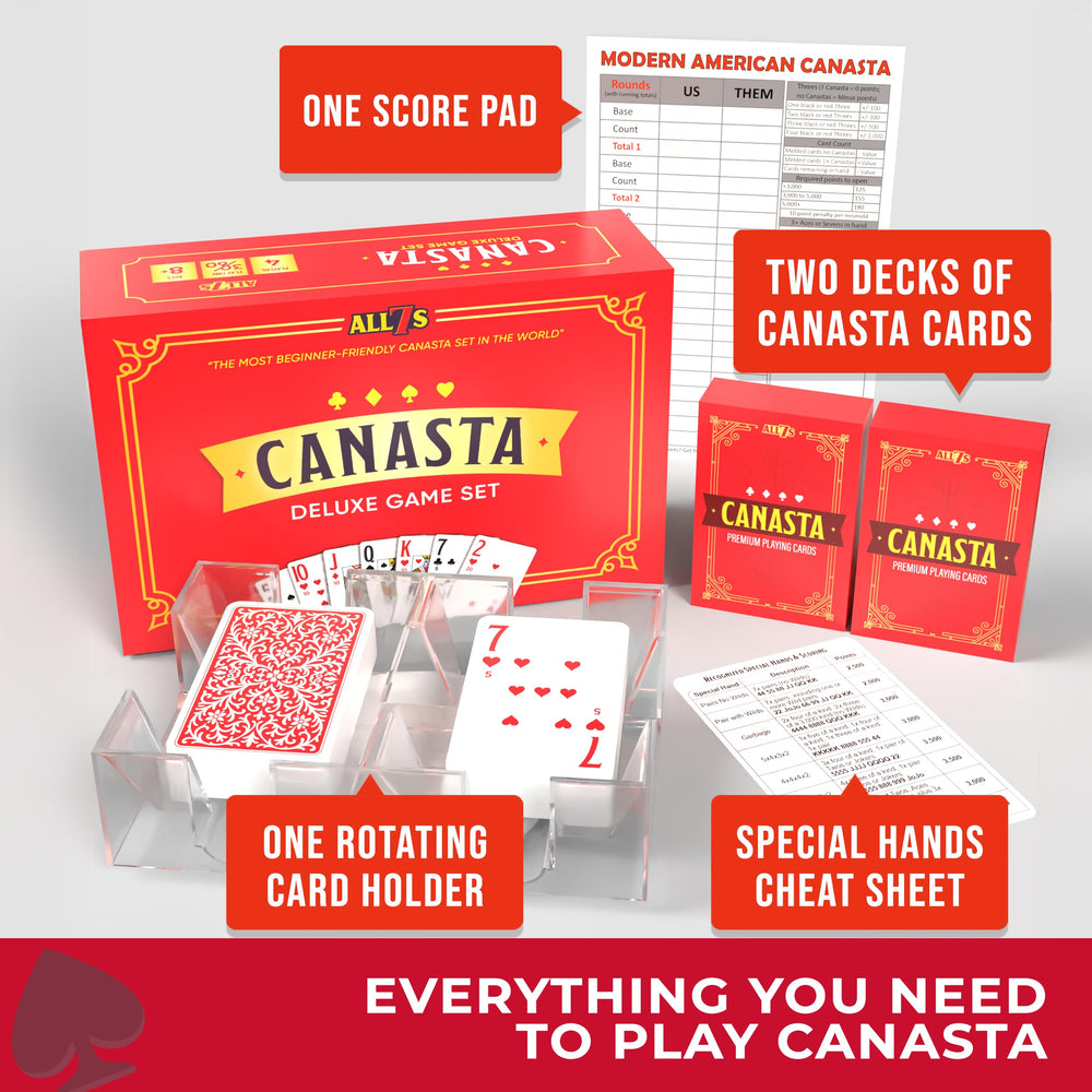 All7s Deluxe Canasta scorepad helps track scores neatly across rounds.