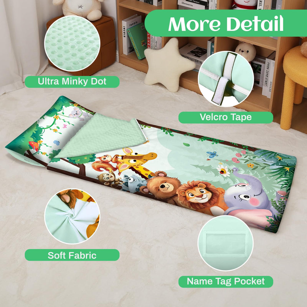 Alldomess nap mat interior uses 360gsm cotton core for warmth and breathability