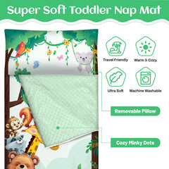 Alldomess nap mat with removable pillow for easy washing and fluff retention