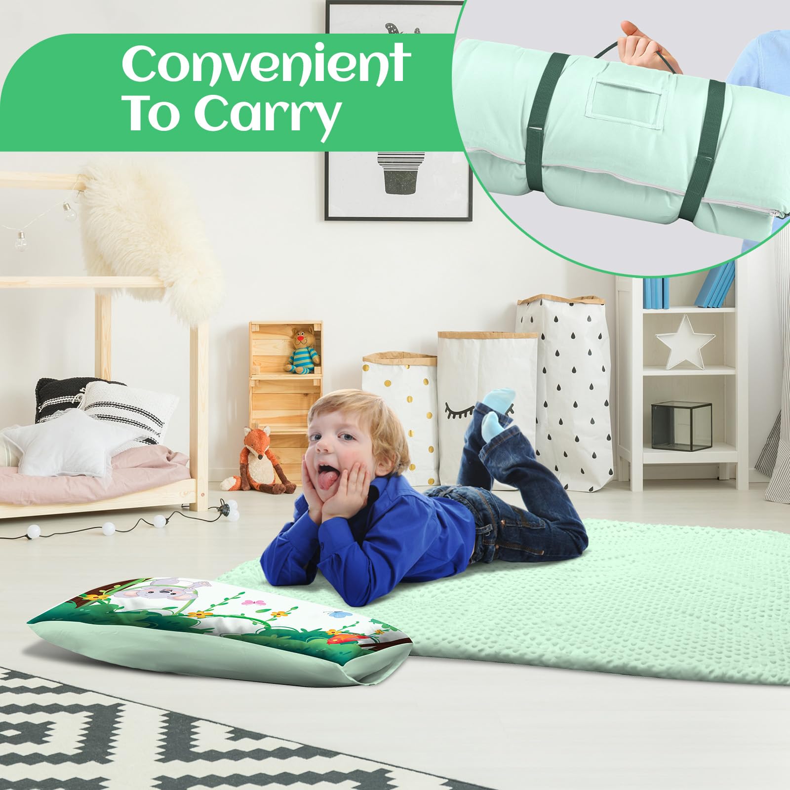 Alldomess roll-up design with Velcro straps for portable storage