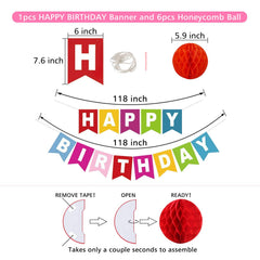 ALLFUN honeycomb ball assembly-2 adds texture and vibrant color to celebrations.